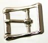 Nickel plated center bar roller buckle